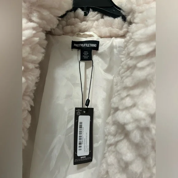 NWT size 2 white fluffy pretty little thing coat! - Picture 3 of 3